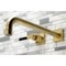 Kingston Brass KS6047DKL Wall Mount Tub Faucet, Brushed Brass KS6047DKL - alternate 6